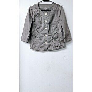 J JILL Petite Big Buttons Long Sleeves Button-Up Women Jacket (S)